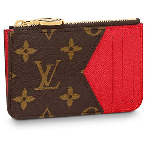 louis vuitton card holder red
